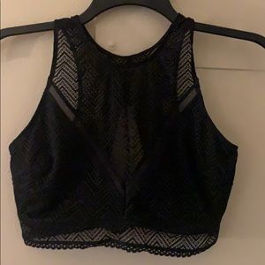 Black lace bralette